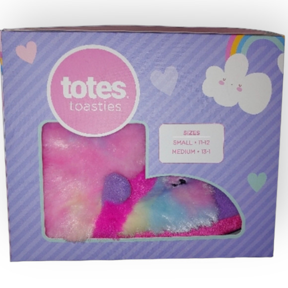 Totes Toasties Kids Unicorn Slippers Multi Size - Picture 13 of 15